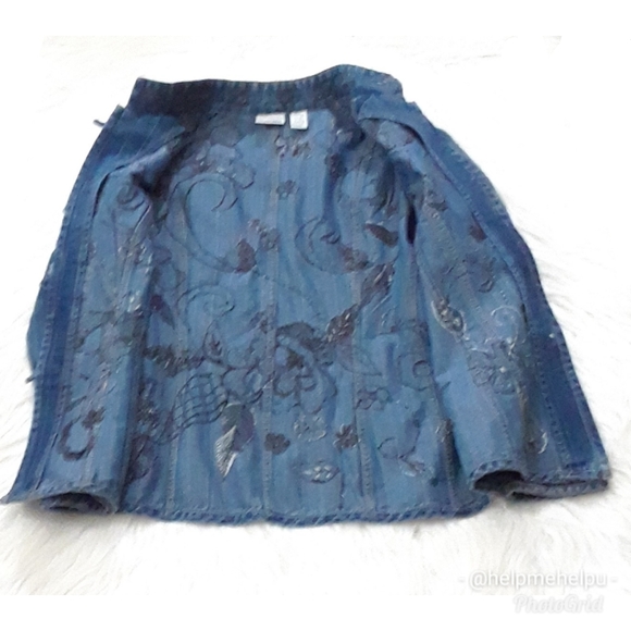 Chicos Sequin/Embroidered Denim Jacket - Picture 10 of 16